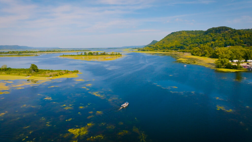 Boat on Mississippi River in Vernon County